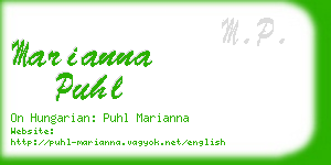 marianna puhl business card